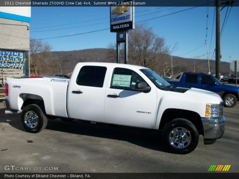 Summit White / Dark Titanium 2011 Chevrolet Silverado 2500HD Crew Cab 4x4