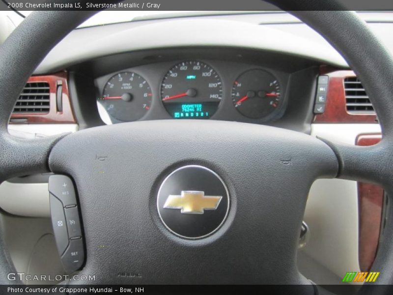 Silverstone Metallic / Gray 2008 Chevrolet Impala LS