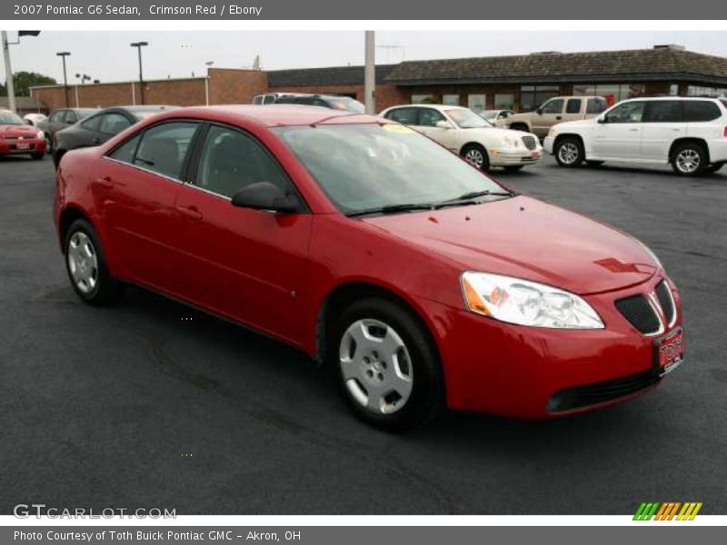 Crimson Red / Ebony 2007 Pontiac G6 Sedan