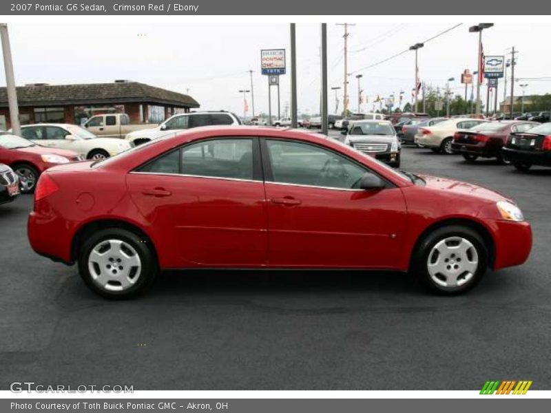 Crimson Red / Ebony 2007 Pontiac G6 Sedan