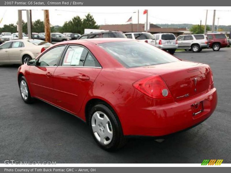 Crimson Red / Ebony 2007 Pontiac G6 Sedan