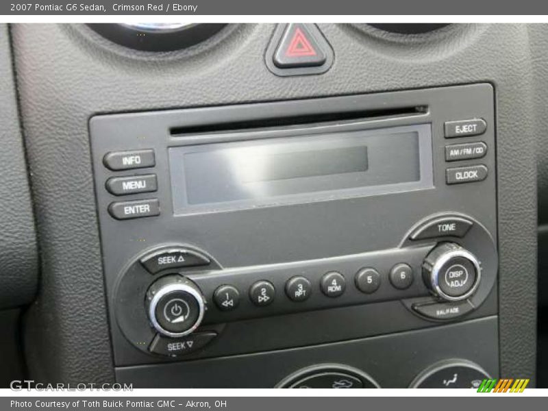 Crimson Red / Ebony 2007 Pontiac G6 Sedan