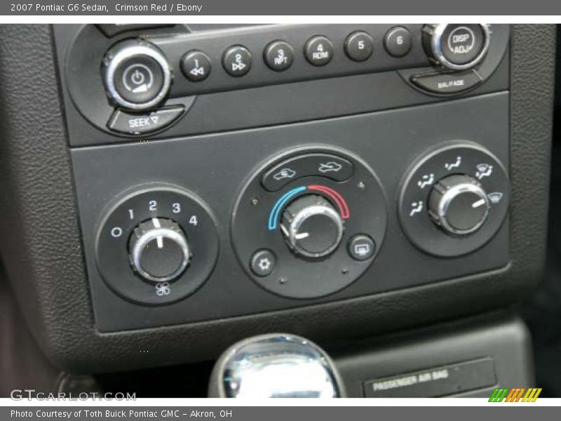 Crimson Red / Ebony 2007 Pontiac G6 Sedan