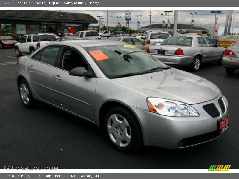 Liquid Silver Metallic / Ebony 2007 Pontiac G6 Sedan