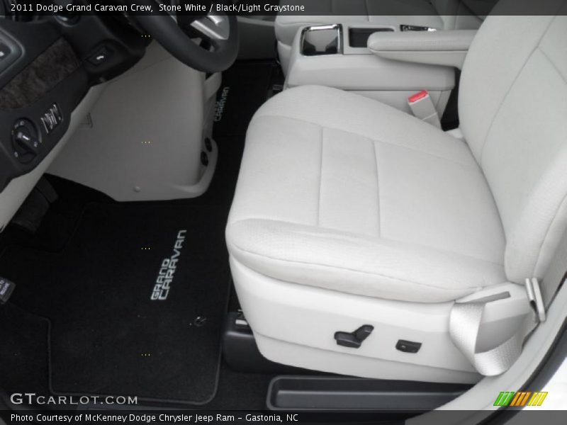 Stone White / Black/Light Graystone 2011 Dodge Grand Caravan Crew