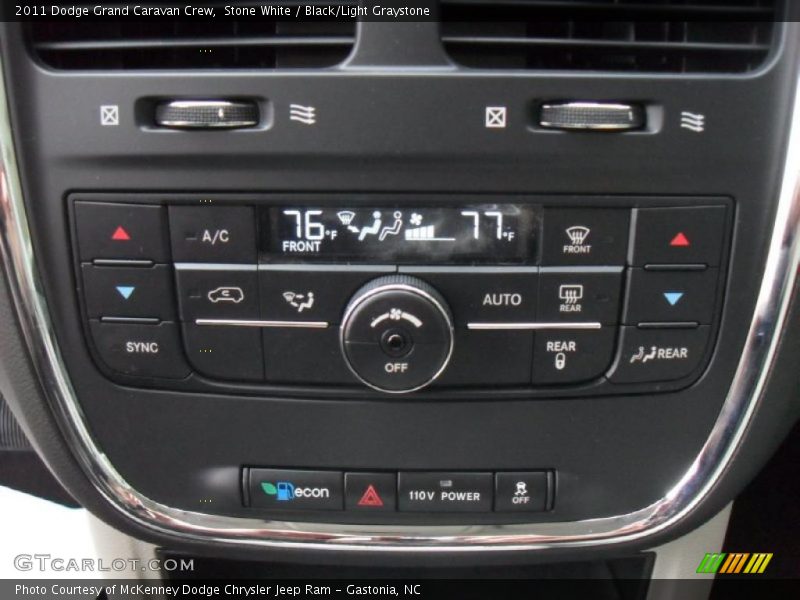 Controls of 2011 Grand Caravan Crew