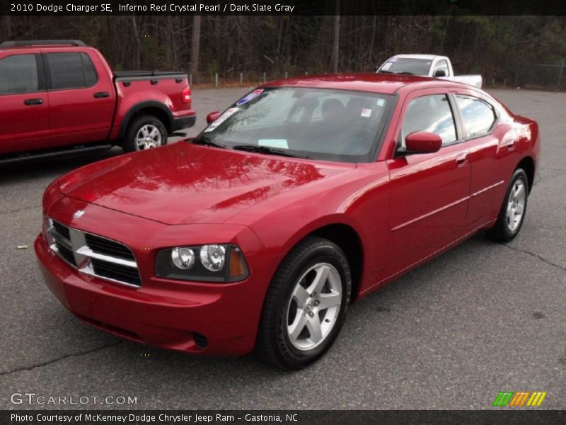 Inferno Red Crystal Pearl / Dark Slate Gray 2010 Dodge Charger SE