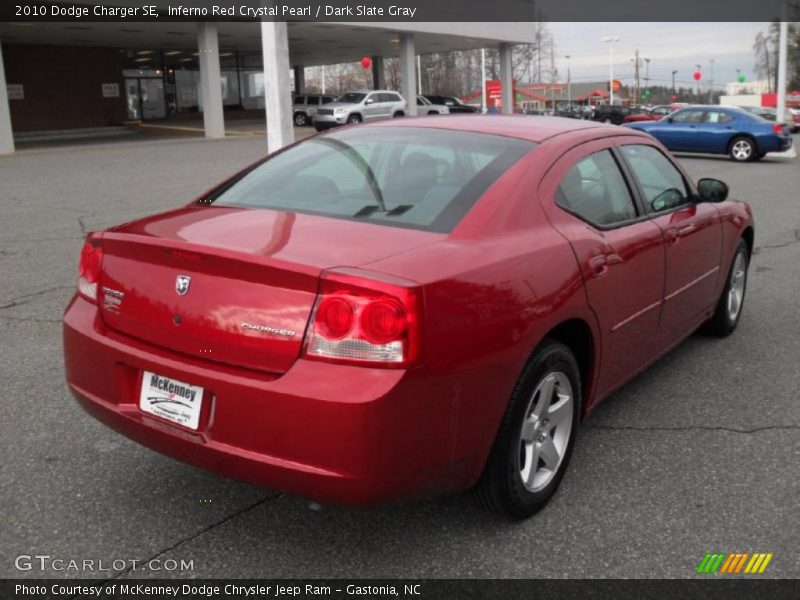 Inferno Red Crystal Pearl / Dark Slate Gray 2010 Dodge Charger SE