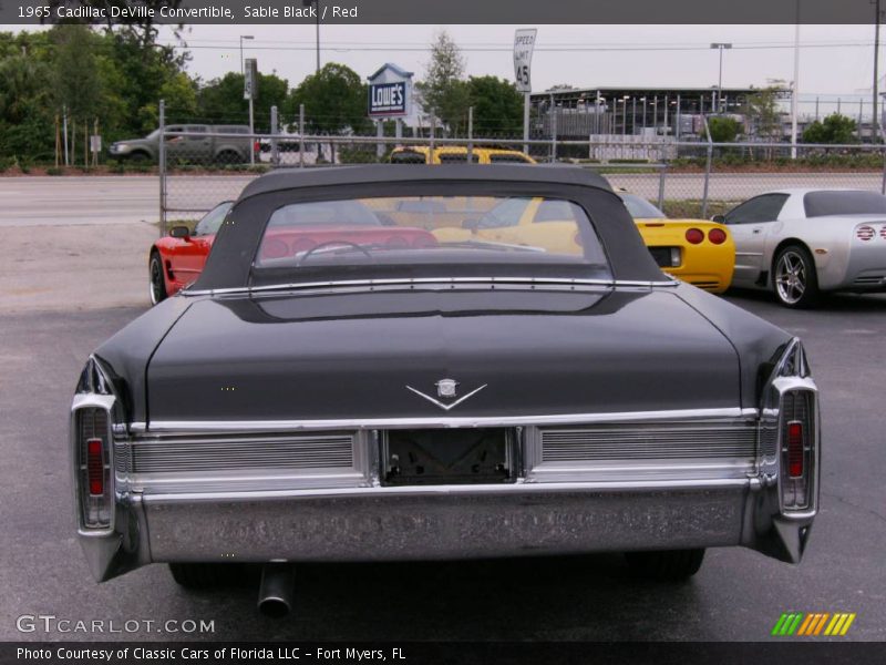 Sable Black / Red 1965 Cadillac DeVille Convertible