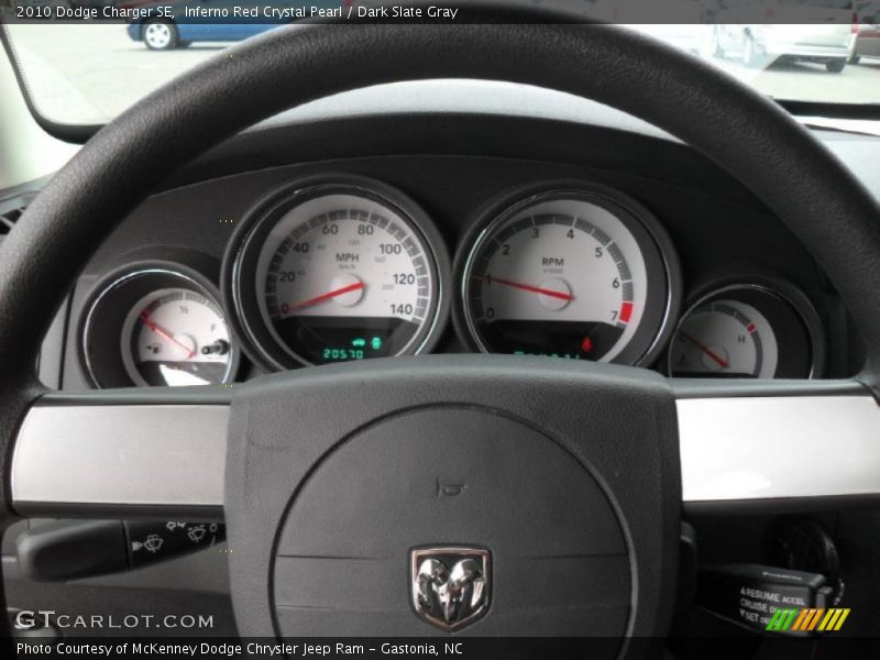 Inferno Red Crystal Pearl / Dark Slate Gray 2010 Dodge Charger SE