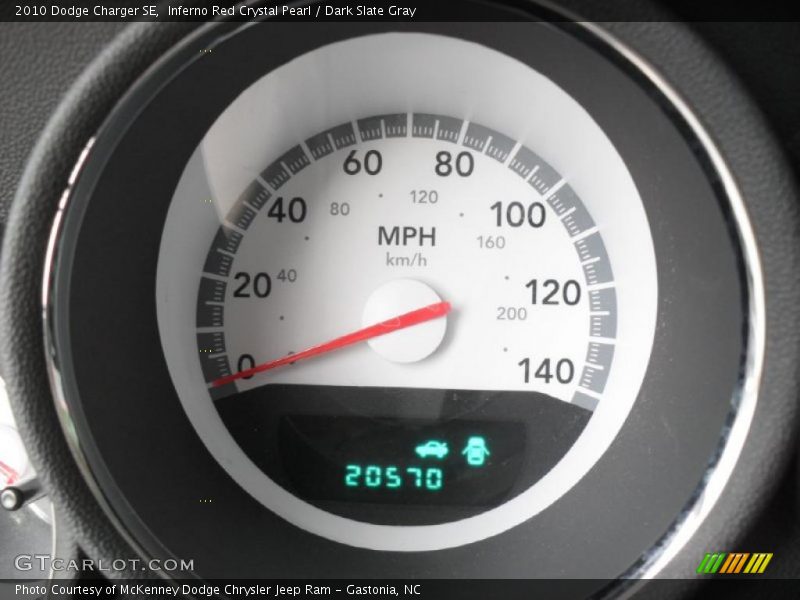 Inferno Red Crystal Pearl / Dark Slate Gray 2010 Dodge Charger SE