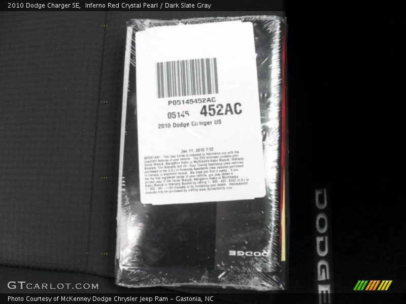 Inferno Red Crystal Pearl / Dark Slate Gray 2010 Dodge Charger SE