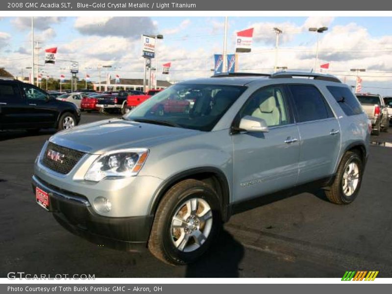 Blue-Gold Crystal Metallic / Light Titanium 2008 GMC Acadia SLT