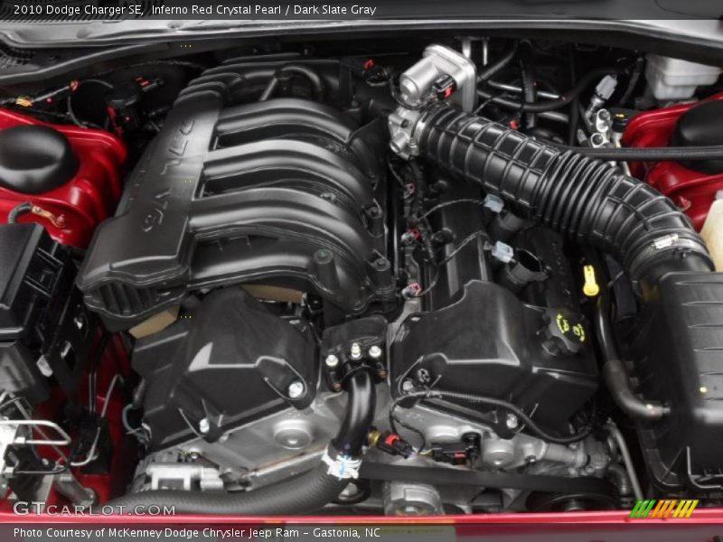 Inferno Red Crystal Pearl / Dark Slate Gray 2010 Dodge Charger SE