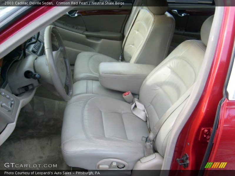 Crimson Red Pearl / Neutral Shale Beige 2003 Cadillac DeVille Sedan