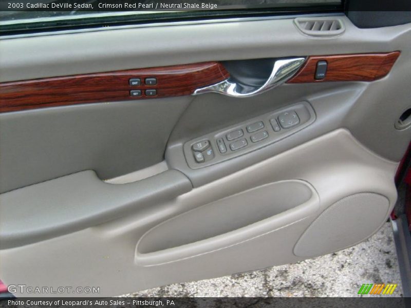 Crimson Red Pearl / Neutral Shale Beige 2003 Cadillac DeVille Sedan