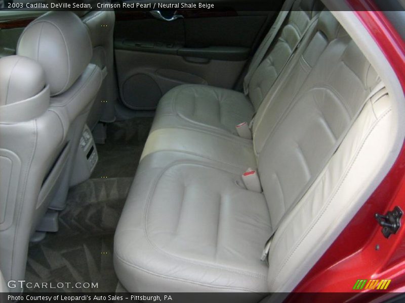 Crimson Red Pearl / Neutral Shale Beige 2003 Cadillac DeVille Sedan