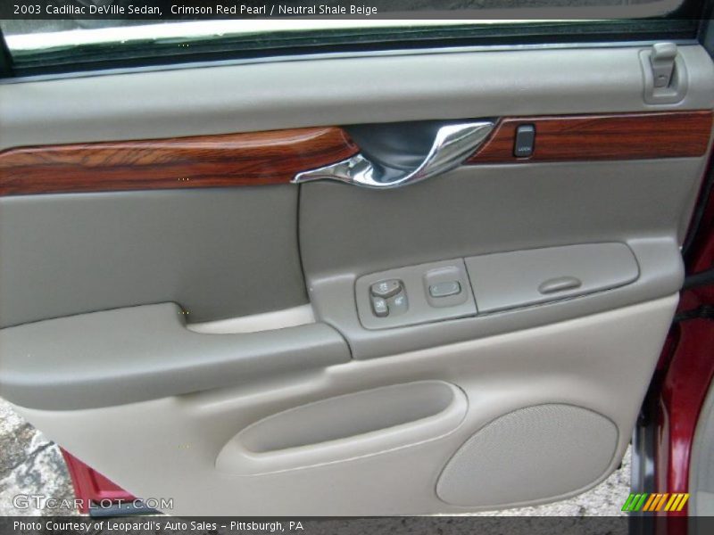 Crimson Red Pearl / Neutral Shale Beige 2003 Cadillac DeVille Sedan