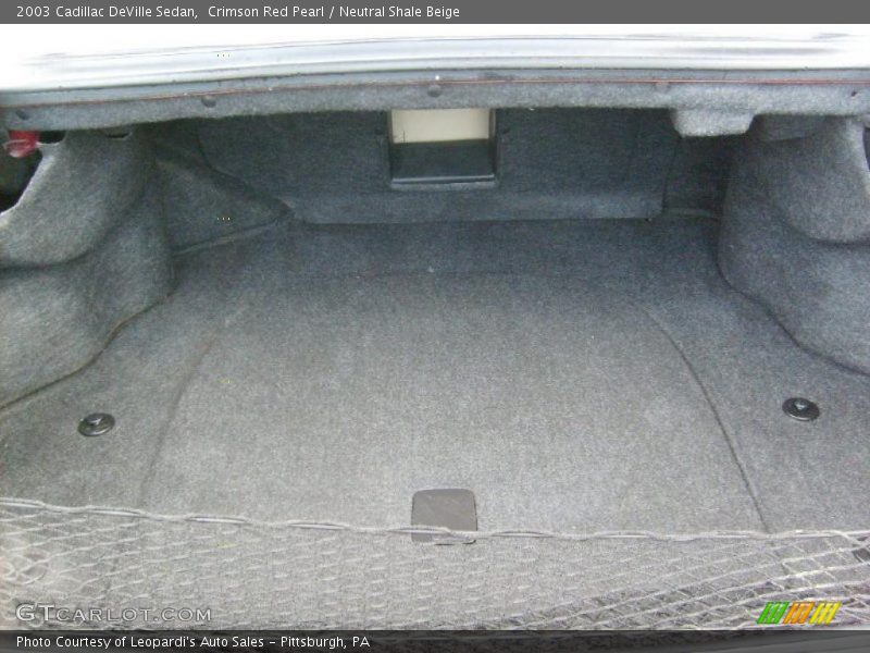 Crimson Red Pearl / Neutral Shale Beige 2003 Cadillac DeVille Sedan