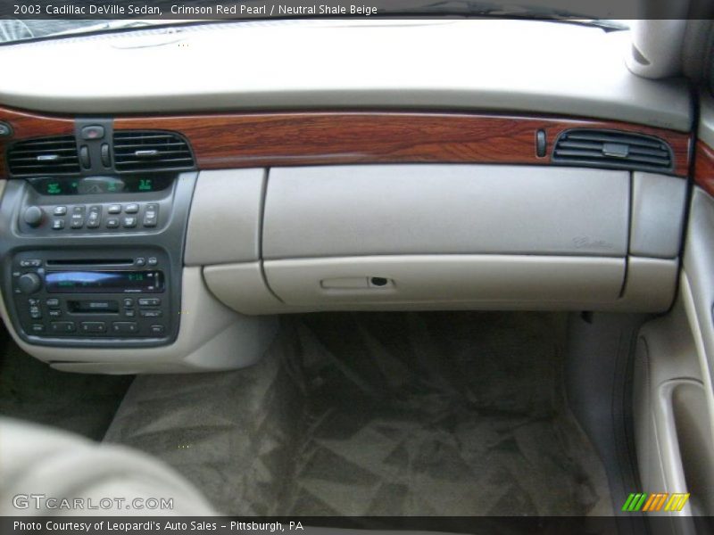 Crimson Red Pearl / Neutral Shale Beige 2003 Cadillac DeVille Sedan
