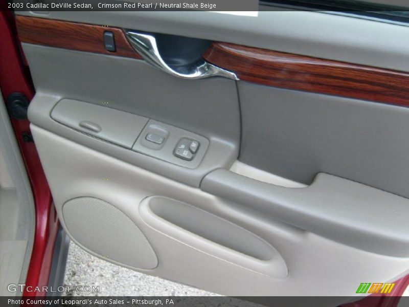 Crimson Red Pearl / Neutral Shale Beige 2003 Cadillac DeVille Sedan