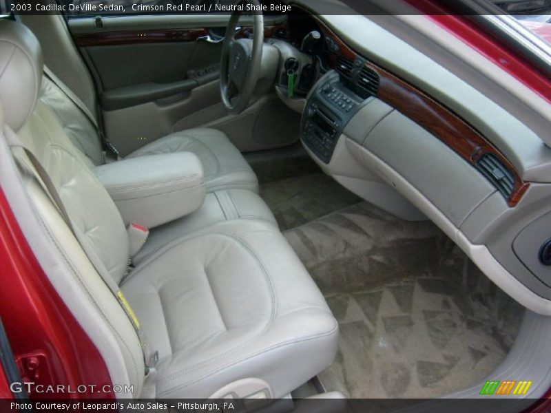 Crimson Red Pearl / Neutral Shale Beige 2003 Cadillac DeVille Sedan