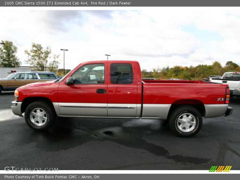 Fire Red / Dark Pewter 2005 GMC Sierra 1500 Z71 Extended Cab 4x4