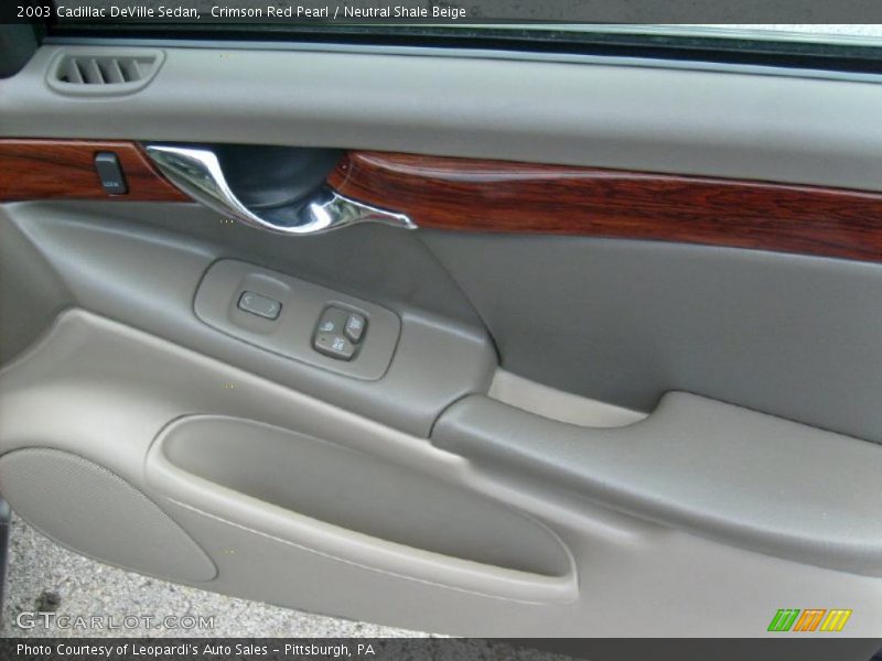 Crimson Red Pearl / Neutral Shale Beige 2003 Cadillac DeVille Sedan