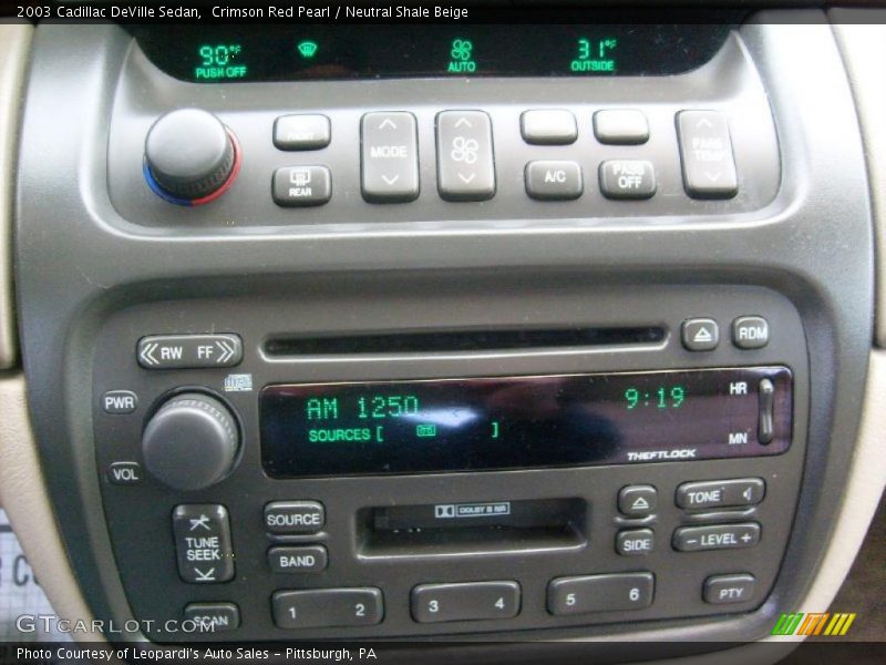 Crimson Red Pearl / Neutral Shale Beige 2003 Cadillac DeVille Sedan