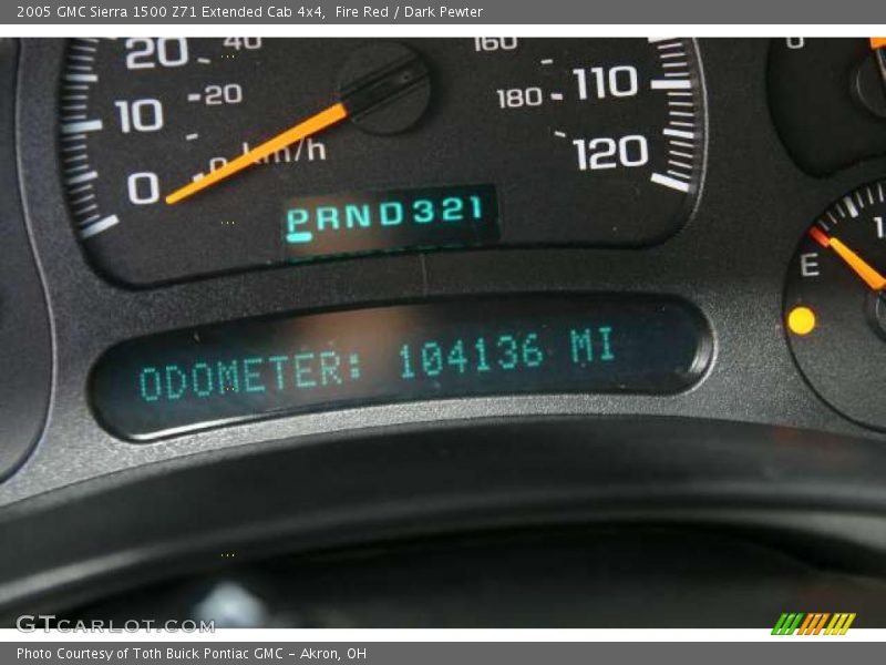 Fire Red / Dark Pewter 2005 GMC Sierra 1500 Z71 Extended Cab 4x4