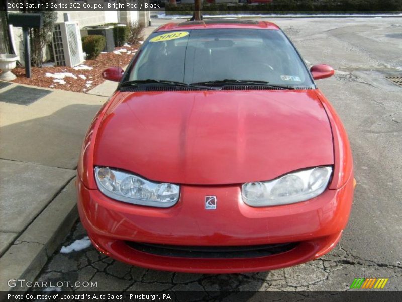 Bright Red / Black 2002 Saturn S Series SC2 Coupe