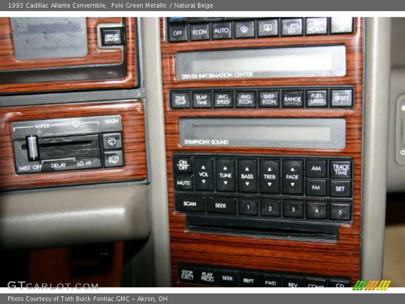 Controls of 1993 Allante Convertible