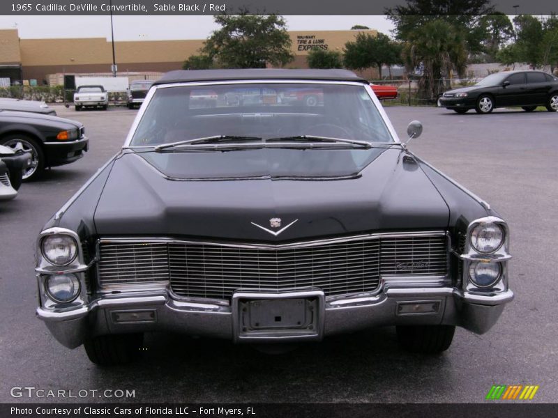 Sable Black / Red 1965 Cadillac DeVille Convertible