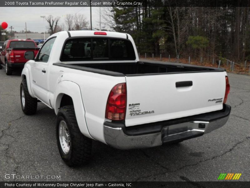 Super White / Graphite Gray 2008 Toyota Tacoma PreRunner Regular Cab