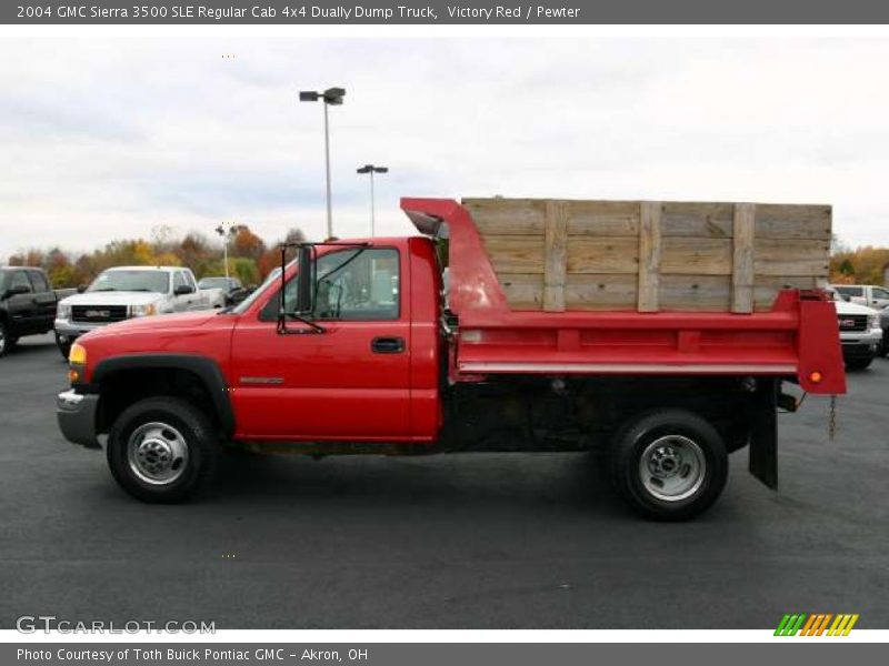  2004 Sierra 3500 SLE Regular Cab 4x4 Dually Dump Truck Victory Red