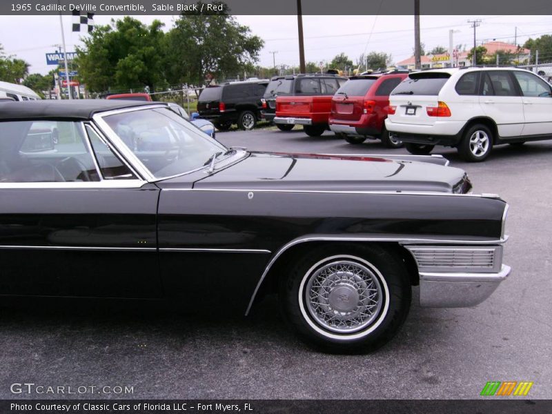 Sable Black / Red 1965 Cadillac DeVille Convertible