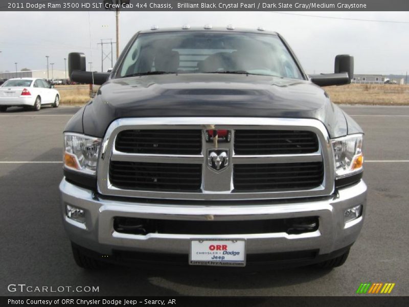 Brilliant Black Crystal Pearl / Dark Slate Gray/Medium Graystone 2011 Dodge Ram 3500 HD SLT Crew Cab 4x4 Chassis