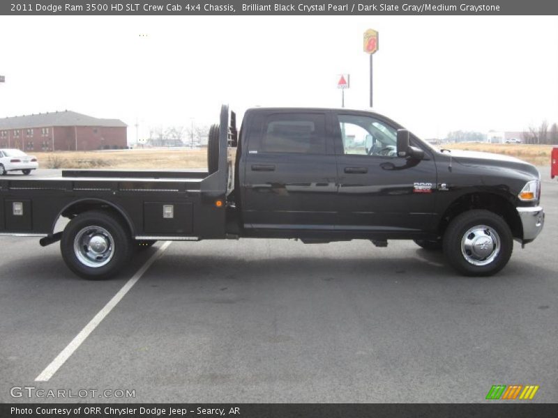 Brilliant Black Crystal Pearl / Dark Slate Gray/Medium Graystone 2011 Dodge Ram 3500 HD SLT Crew Cab 4x4 Chassis
