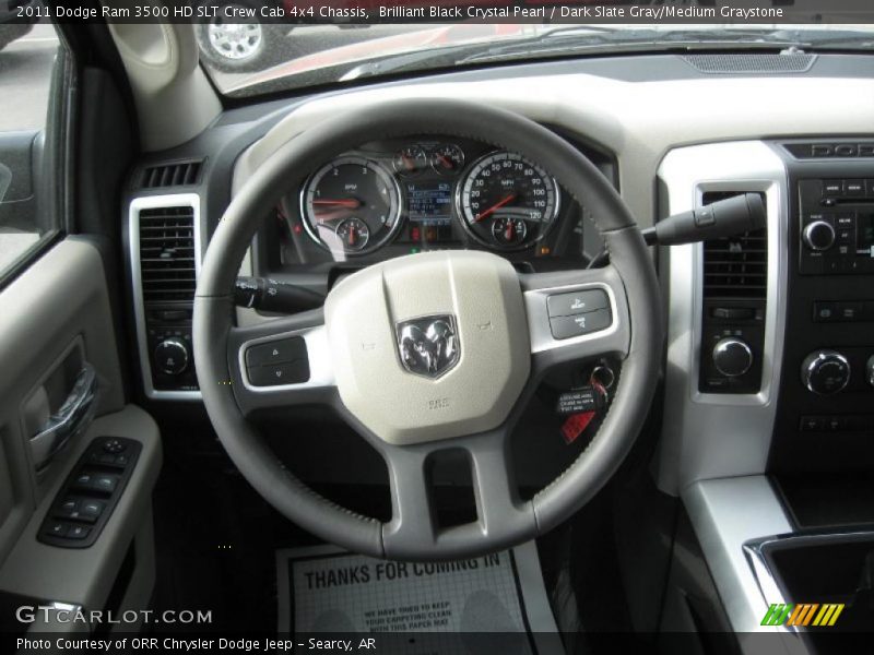  2011 Ram 3500 HD SLT Crew Cab 4x4 Chassis Steering Wheel
