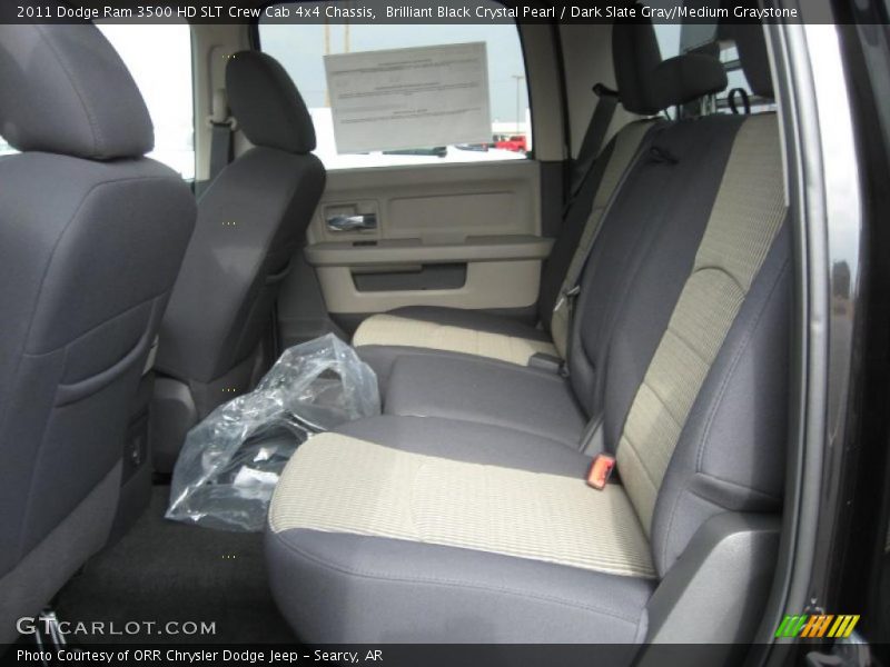 Brilliant Black Crystal Pearl / Dark Slate Gray/Medium Graystone 2011 Dodge Ram 3500 HD SLT Crew Cab 4x4 Chassis