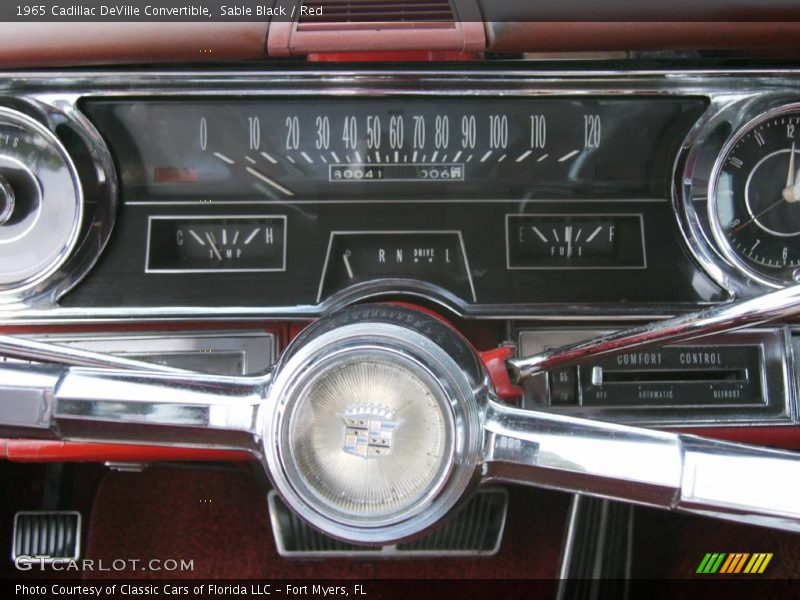 Sable Black / Red 1965 Cadillac DeVille Convertible