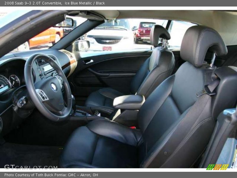 Ice Blue Metallic / Black 2008 Saab 9-3 2.0T Convertible