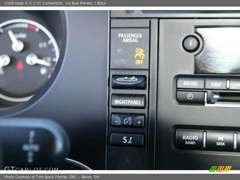 Ice Blue Metallic / Black 2008 Saab 9-3 2.0T Convertible