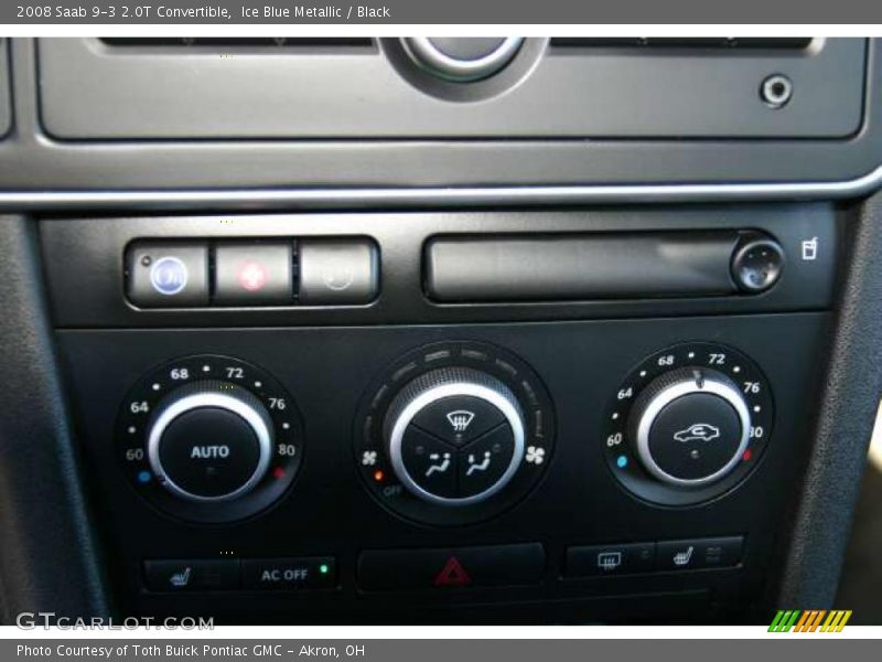 Ice Blue Metallic / Black 2008 Saab 9-3 2.0T Convertible
