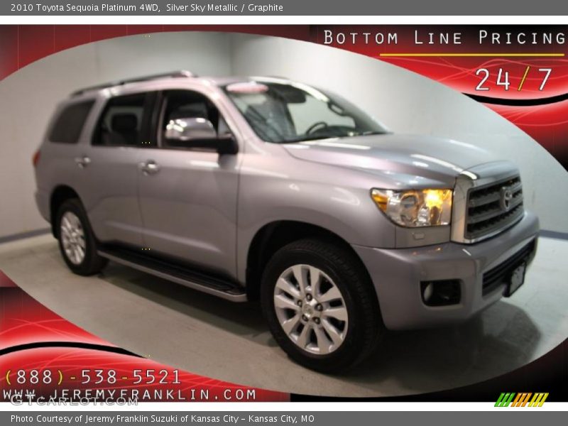 Silver Sky Metallic / Graphite 2010 Toyota Sequoia Platinum 4WD