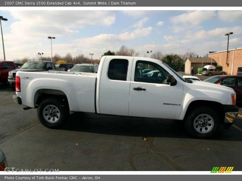 Summit White / Dark Titanium 2007 GMC Sierra 1500 Extended Cab 4x4