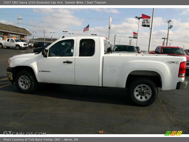 Summit White / Dark Titanium 2007 GMC Sierra 1500 Extended Cab 4x4