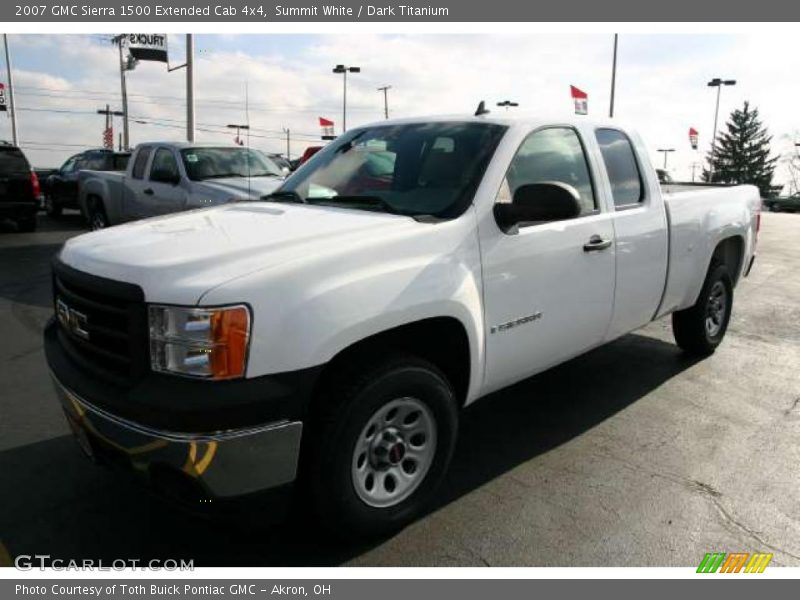 Summit White / Dark Titanium 2007 GMC Sierra 1500 Extended Cab 4x4