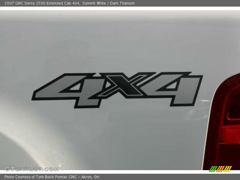 Summit White / Dark Titanium 2007 GMC Sierra 1500 Extended Cab 4x4
