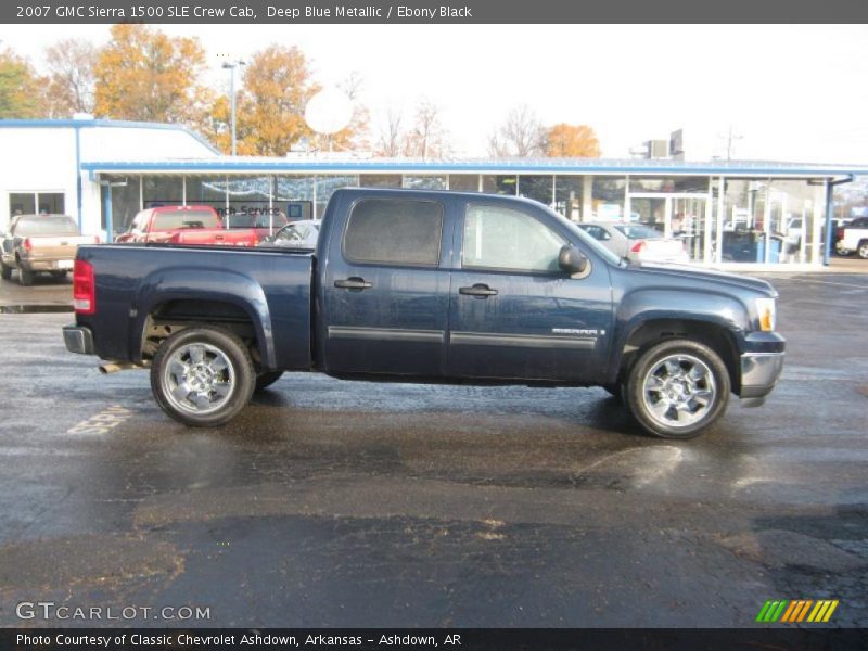 Deep Blue Metallic / Ebony Black 2007 GMC Sierra 1500 SLE Crew Cab